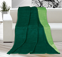 Přikrývka Kira plus 150x200 cm tmavě zelená/zelená