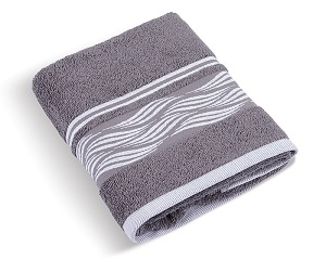 Froté ručník Vlnka 50x100 cm šedá