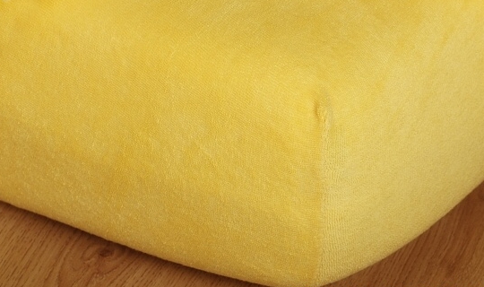 Prostěradlo froté vyšší matrace 90x220 cm tm.žlutá