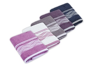 Froté ručníky a osušky Vlnky 50x100 cm, 70x140 cm  <br>150 Kč/1 ks