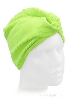 Turban na vysoušení vlasů 2 ks v balení - svěže zelený
