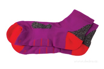 Sportovní ponožky pohodlné velikost 37-41 fialovo-červeno-šedé - zobrazit detaily