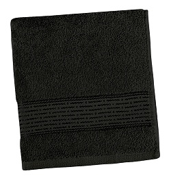 Froté ručník proužek 50x100 cm černá