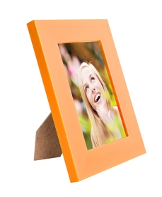 Dřevěný fotorámeček oranžový na foto 9 x 13 cm  - zobrazit detaily