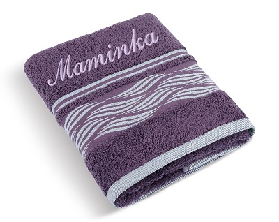 Froté ručník Maminka 50x100 cm burgundy <br>349 Kč/1 ks