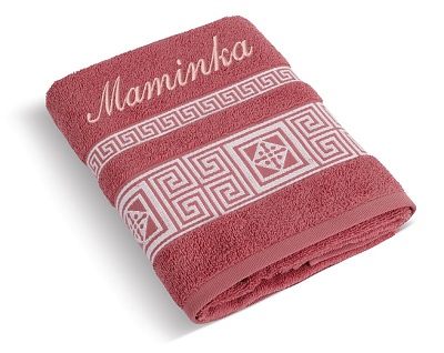 Froté ručník Maminka 50x100 cm terakota <br>349 Kč/1 ks