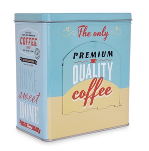 QUALITY COFFEE kovová dóza s odklápěcím víkem  - zobrazit detaily