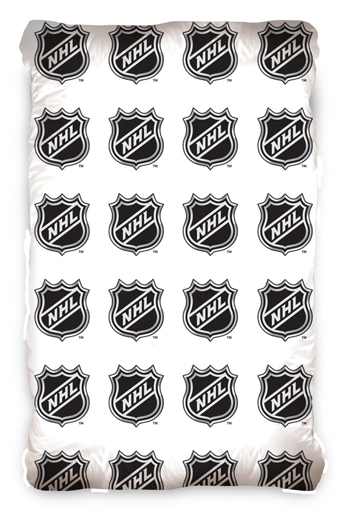 Prostěradlo NHL Logo White 90x200 cm