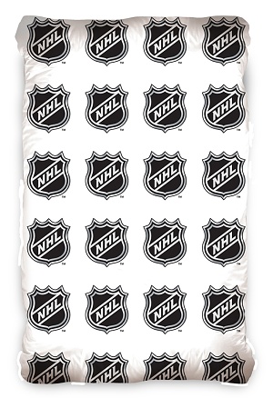 Prostěradlo NHL Logo White 90x200 cm 