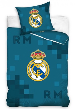 Fotbalové povlečení Real Madrid Dados 70x80,140x200 cm Blue