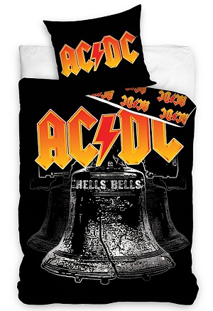 Povlečení AC/DC Hells Bells 70x90,140x200 cm černá