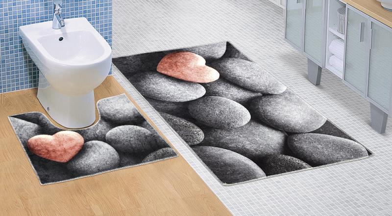 Koupelnové předložky 3D Tisk 60x100, 60x50 cm WC - zobrazit detaily