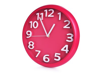 Velké nástěnné hodiny průměr 31,5 cm, červené - zobrazit detaily