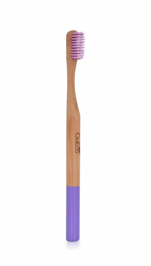 Zubní kartáček GoEco? BAMBOO, z bambusu s velmi měkkými štětinkami lila - zobrazit detaily