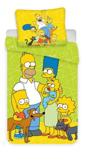 Povlečení Simpsons green 02 140x200,70x90 cm 