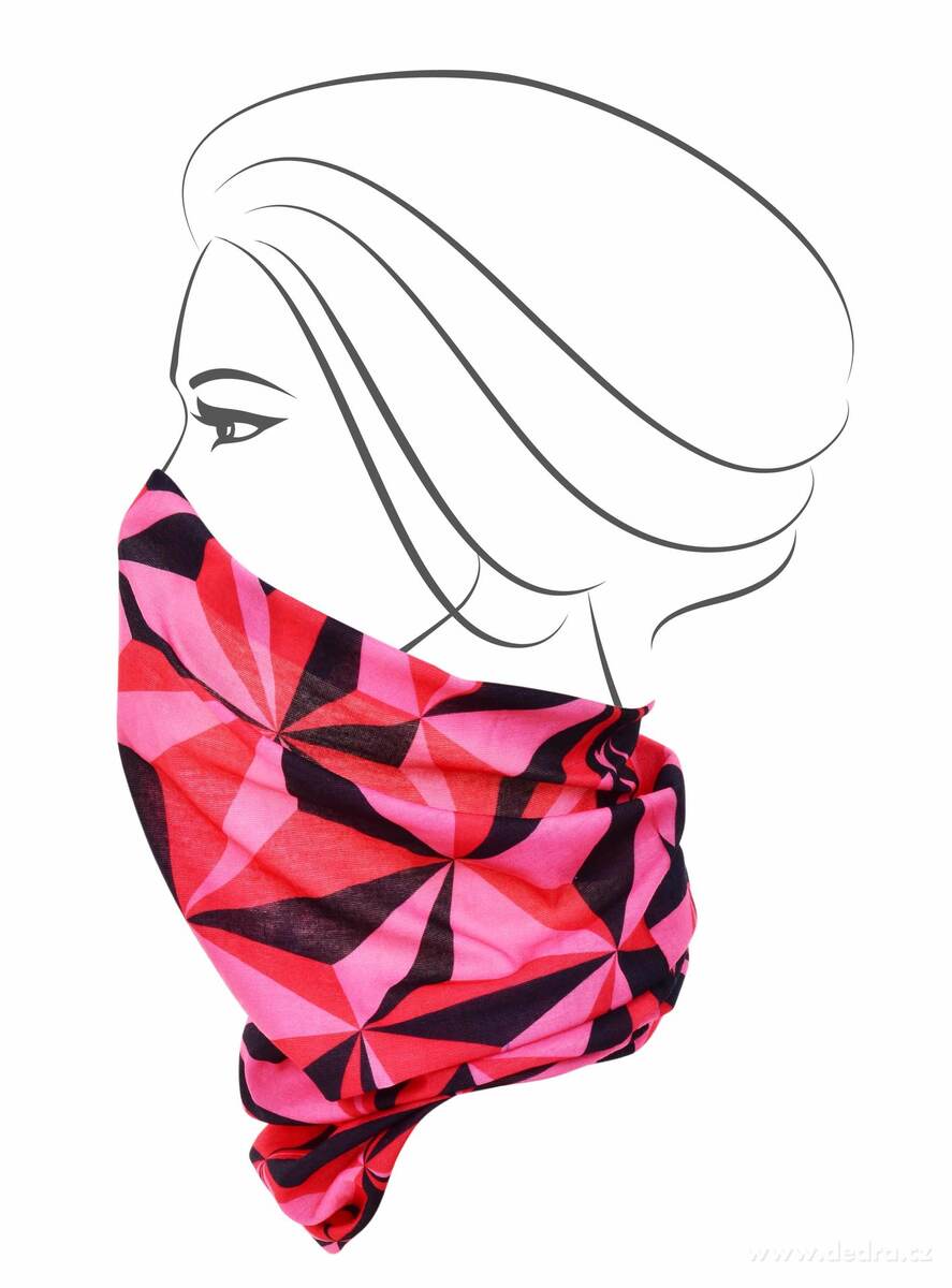 Multifunkční šátek průměr 45 - 70 cm, délka cca 50 cm