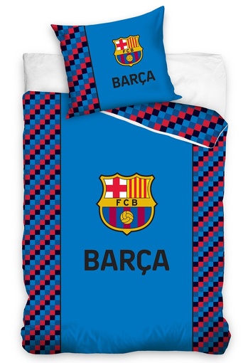 Fotbalové povlečení FC Barcelona Small Cubes 70x90,140x200 cm 