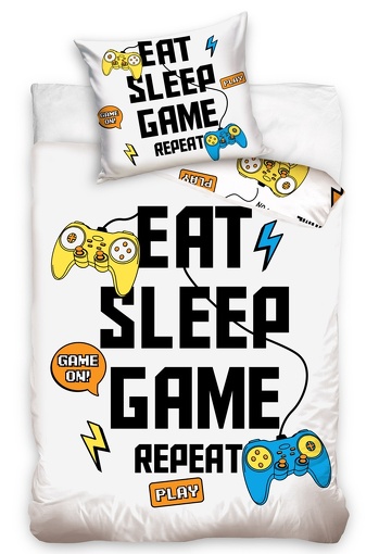Povlečení Eat Sleep Game Repeat 140x200,70x90 cm - zobrazit detaily