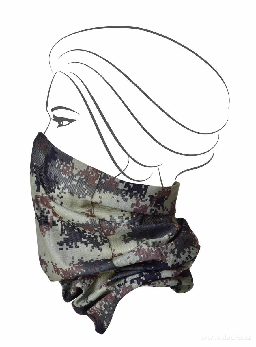 Multifunkční šátek průměr 45 - 70 cm, délka cca 50 cm - zobrazit detaily