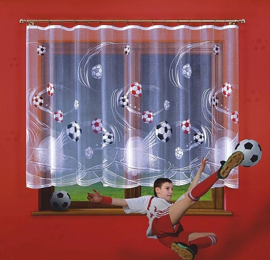 Záclona kusová Fotbal výška 160cm, šíře 300cm - zobrazit detaily