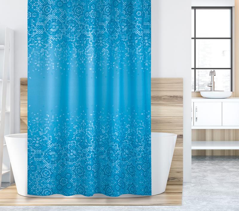 Koupelnové závěsy 180x200 cm modrá mozaika