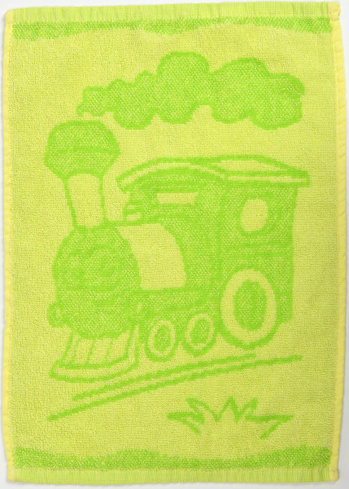 Dětský ručník Train green 30x50 cm zelený