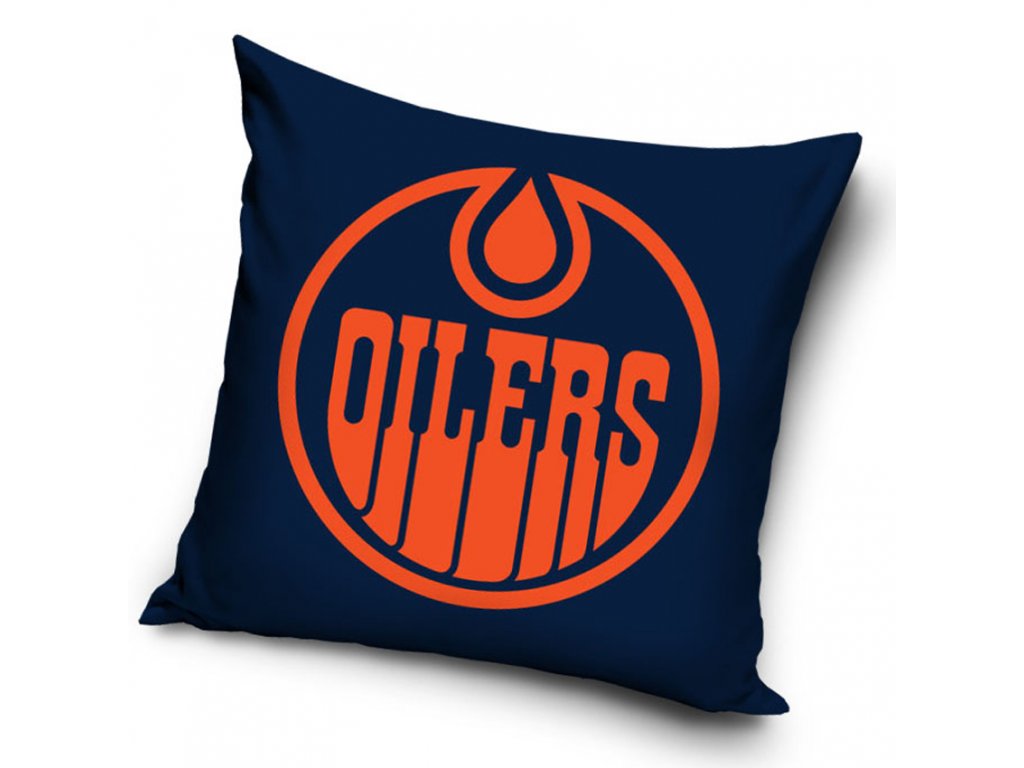 Polštářek NHL Edmonton Oilers Third 40x40 cm modrá-oranžová