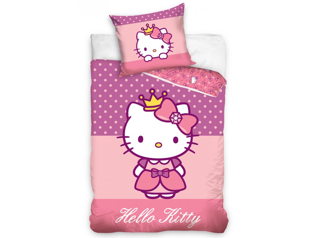 Dětské povlečení Hello Kitty Princess 70x90, 140x200 cm