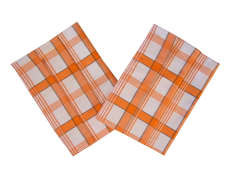 Utěrka Extra savá Káro oranžové  (balení 3 ks) 50x70 cm 