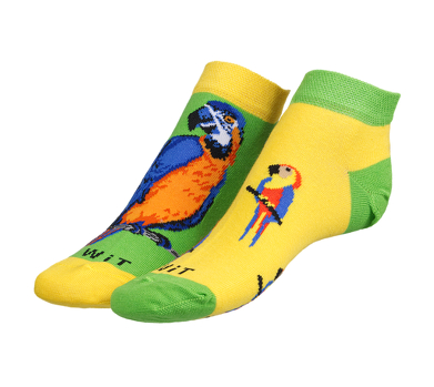 Ponožky nízké Papoušek 35-38 žlutá, zelená