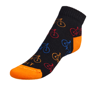 Ponožky nízké Kolo tm. 35-38 černá, oranžová