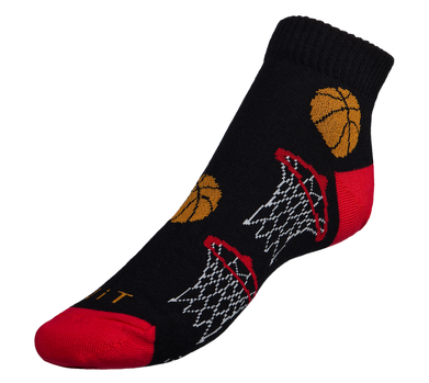 Ponožky nízké Basketbal 35-38 černá, červená