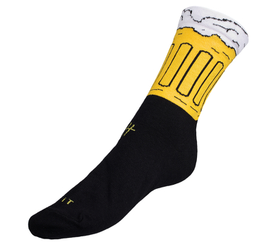 Ponožky Pivo 3 47-50 černá, žlutá