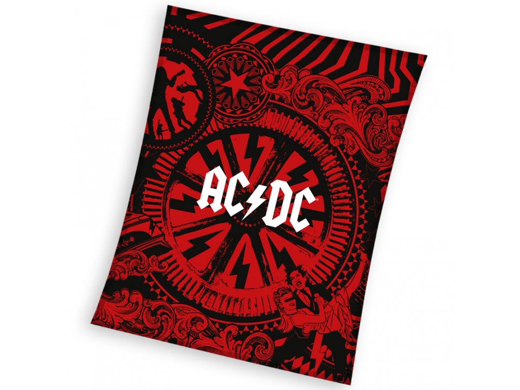 Mikroplyšová deka AC/DC Black Ice 150x200 cm - zobrazit detaily