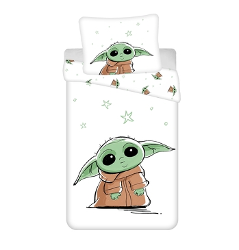 Povlečení bavlna Star Wars Baby Yoda 70x90, 140x200 cm 